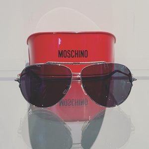 MOSCHINO  aviator sunglasses. New with case.